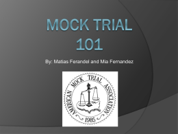 Mock Trial 101