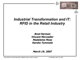 Industrial Transformation and IT: RFID in the Retail