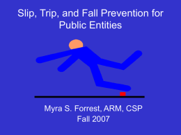 Slip, Trip, and Fall Prevention for Public Entities