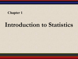 Chapter 1: An Overview of Statistics