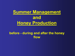 Summer Management - West Plains Beekeepers Association