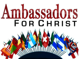 Ambassadors For Christ