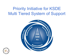 Multi Tiered System of Support - Southwest Plains Regional