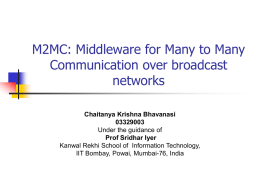 M2MC: Middleware for Many to Many Communication over