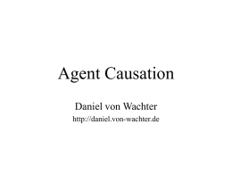 Agent Causation