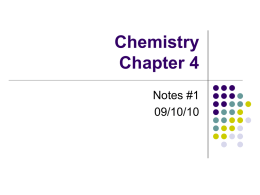 Chemistry Chapter 4 - Manistique Area Schools
