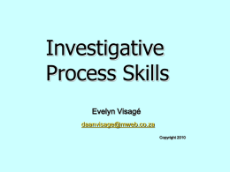 Investigative Process skills