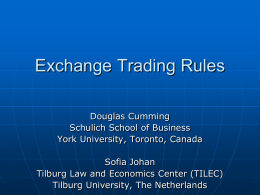 Exchange Surveillance Index