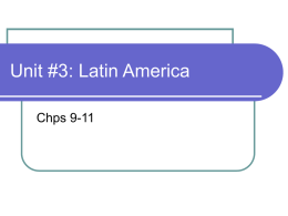 Unit #3: Latin America