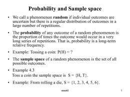 Probability and Sample space