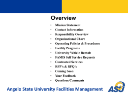 The mission of Facilities Management is to operate