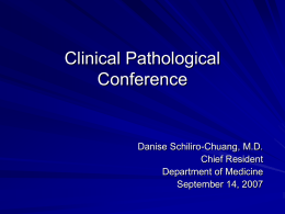 Clinical Pathological Conference