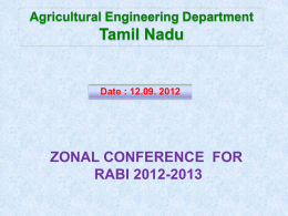 Tamil Nadu - Department of Agriculture & Cooperation
