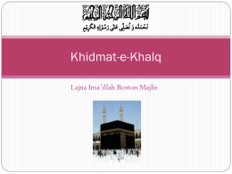Khidmat-e-Khalq - Lajna Ima'illah
