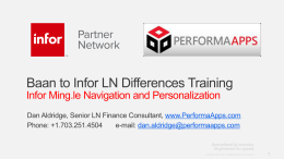 Baan to Infor LN Differences TrainingInfor Ming.le