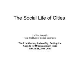The Social Life of Cities