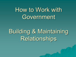 How to Work with Government