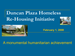 Duncan Plaza Homeless Encampment Re