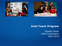 Intel Teach Overview Presentation