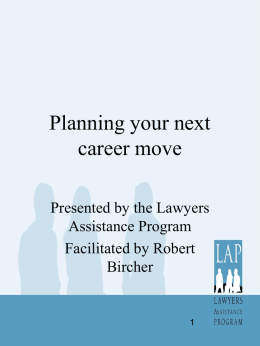 Planning your next career move