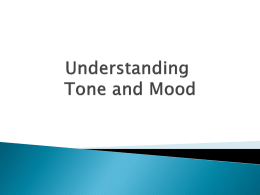 Understanding Tone and Mood