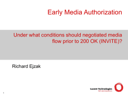 Early Media Authorization
