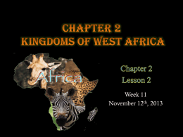 Chapter 2 Kingdoms of west Africa