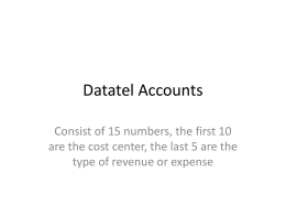 Datatel Accounts - St. Lawrence University