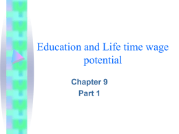 Education and Life time wage potential