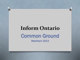 Inform Ontario