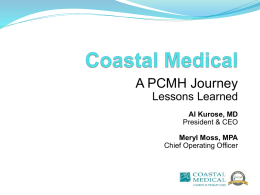 Coastal Annual Meeting - Rhode Island Chronic Care