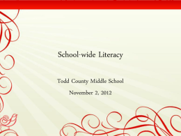 School-wide Literacy - Betsy Madison, NBCT