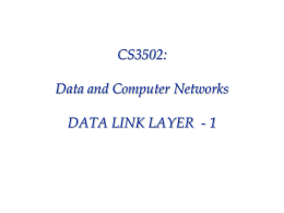 CS3502-data link layer - Naval Postgraduate School