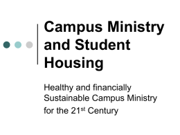 The Model for Campus Ministry