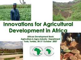 Morocco Presentation - African Development Bank