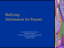Bullying and Belonging - Rockingham County Schools
