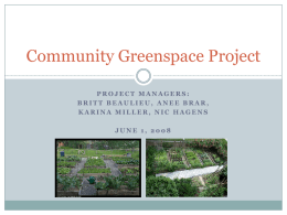Community Greenspace Project