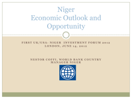 Economic Outlook and Opportunity