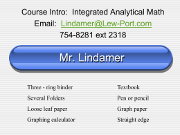 Mr. Lindamer