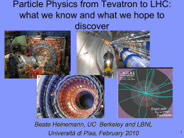 Physics at the Tevatron - Dipartimento di Fisica