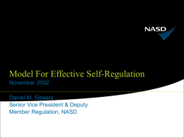Model For Effective Self-Regulation