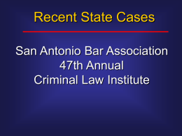 Capital Murder 2006 - Mark Stevens San Antonio Criminal