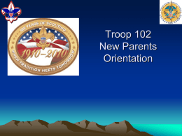 Troop 381 New Parents Orientation