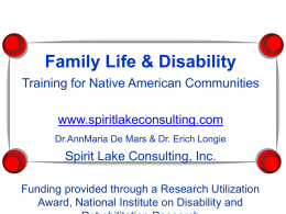 Family Life & Disability