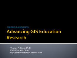 Advancing GIS Education Research