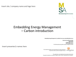 Energetics Presentation