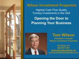Wilson Properties Dallas/Fort Worth Investments