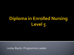Diploma in Enrolled Nursing Level 5