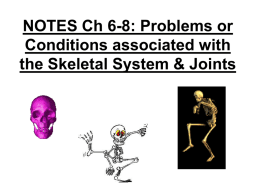NOTES part 6 : Problems or Conditions associated with the