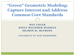 Green' Geometric Modeling: Capture Interest and Address